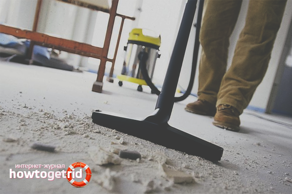 How to get rid of building dust