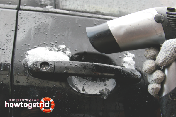 How to open a frozen door in a car