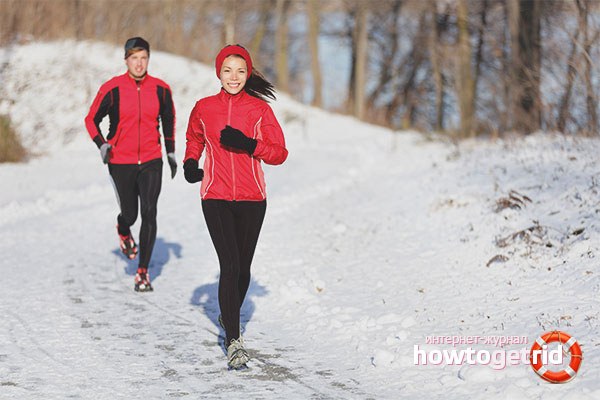 Winter jogging outfit