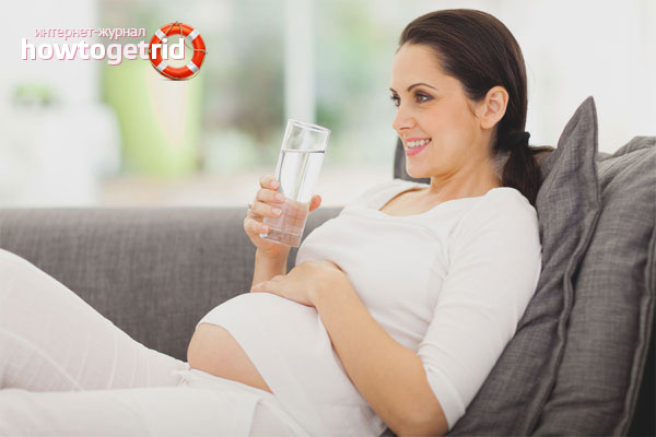 Features of drinking fluid during pregnancy