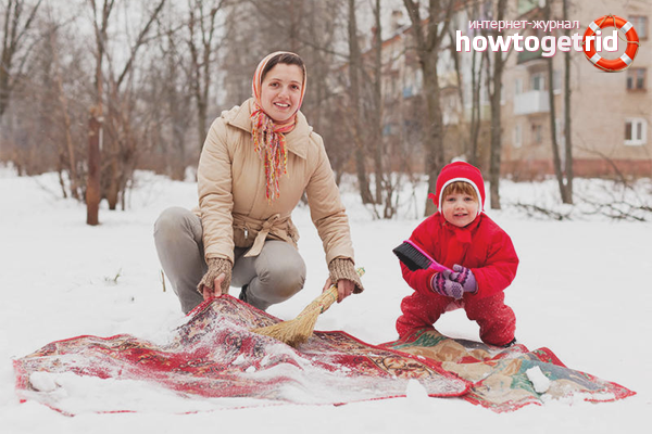 Outdoor carpet cleaning