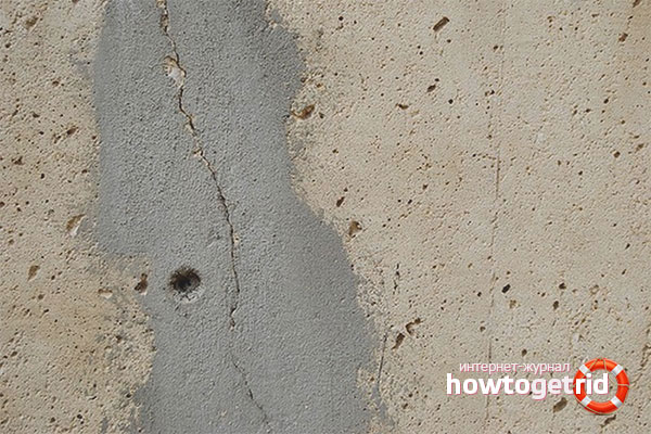 How to fix a crack in a concrete wall