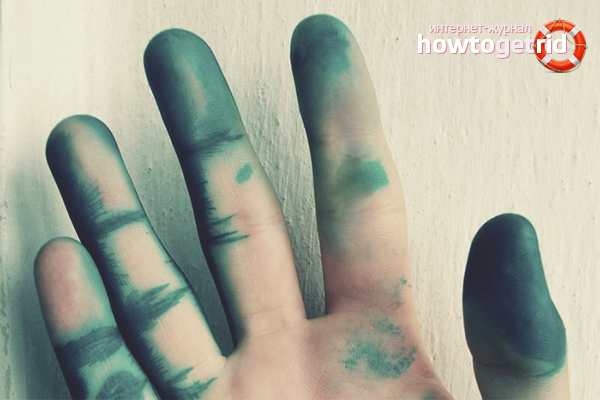 We wash our hands from green