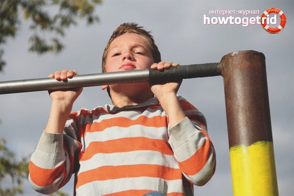 The first successes of pulling up on the horizontal bar