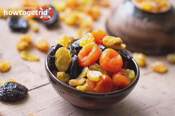 Dried fruits from fatigue