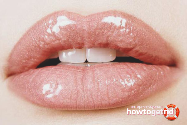 Make-up for puffy lips