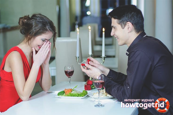 Marriage proposal at home