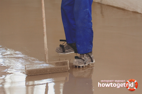 Conducting basic work on filling the floor