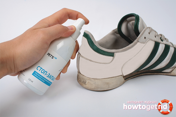 Chemical methods to remove unpleasant odors from shoes