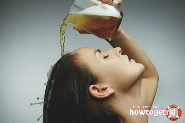 Beer based hair mask