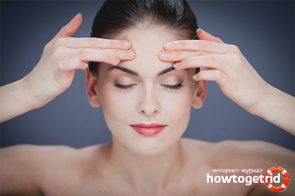How to remove forehead wrinkles with massage