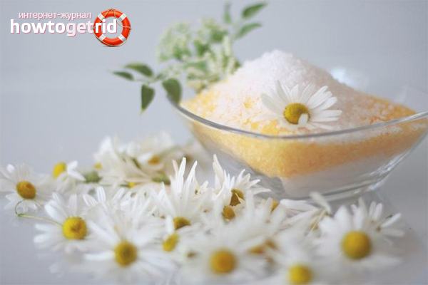 Salt and chamomile