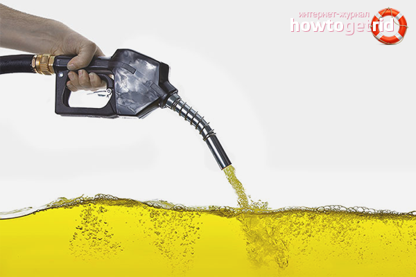 Gasoline from stains of nail polish