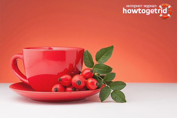 Rosehip tea broth from alcoholism