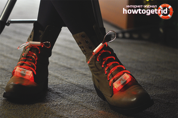 How to make luminous shoelaces