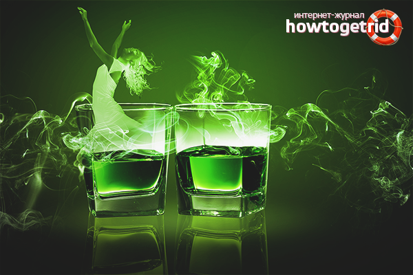 What are the positive and negative effects of absinthe