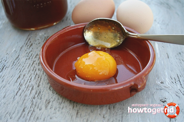 Honey hair mask with egg