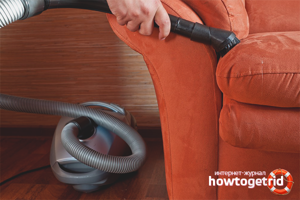 General recommendations for cleaning upholstered furniture