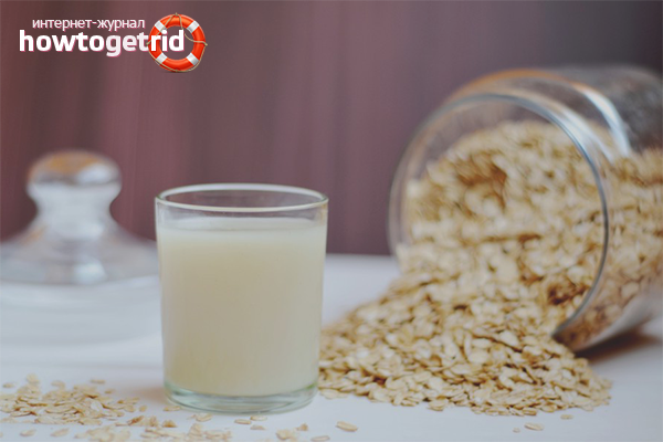 Oat broth from alcoholism