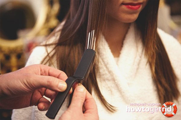 Ombre hair dyeing process