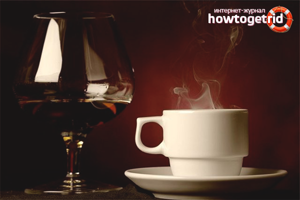 The combination of cognac with coffee