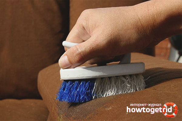 Removing stains from upholstery