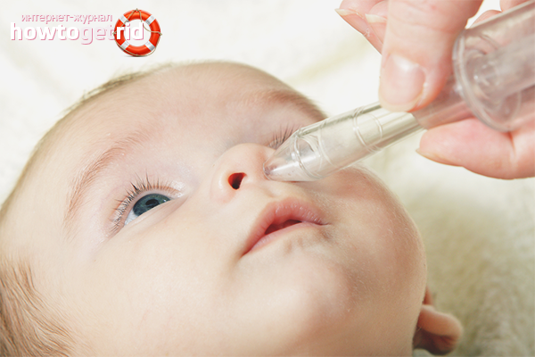 Nasal cleansing in a newborn