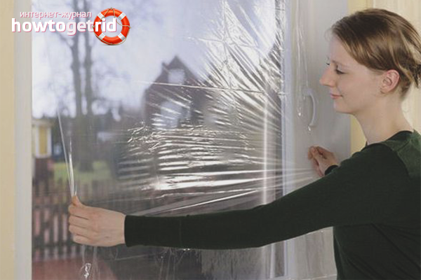 Window pasting with heat-saving film