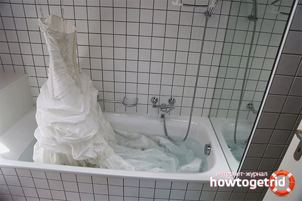 Laver la robe de mariée
