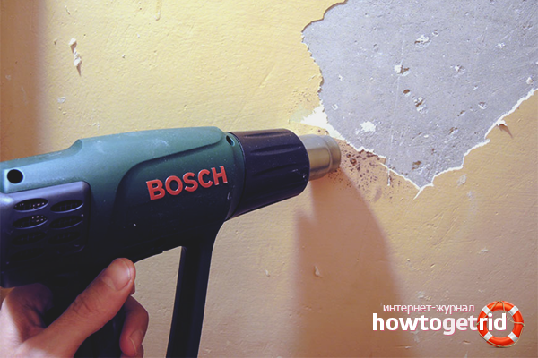 How to remove paint from a wall with a hairdryer