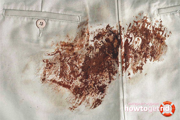 How to remove a chocolate stain