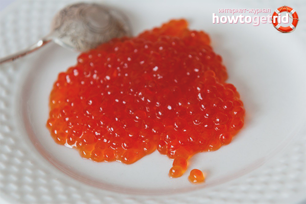 How to salt salmon caviar