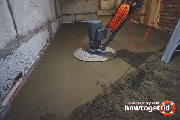 Semi-dry floor screed