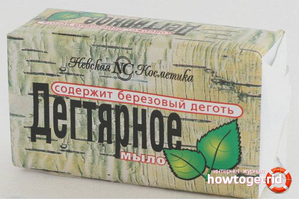 Tar soap from stains of paint