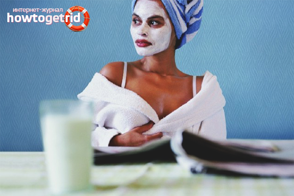 Kefir for whitening the face from tanning