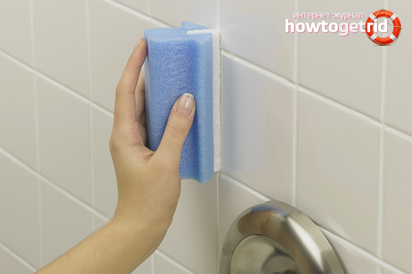 How to wash tiles from grout