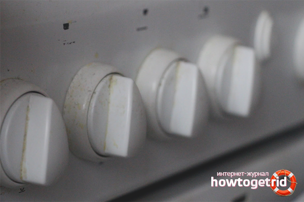 How to clean the handles of a gas stove