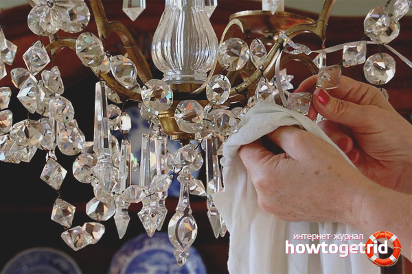 How to wash a crystal chandelier