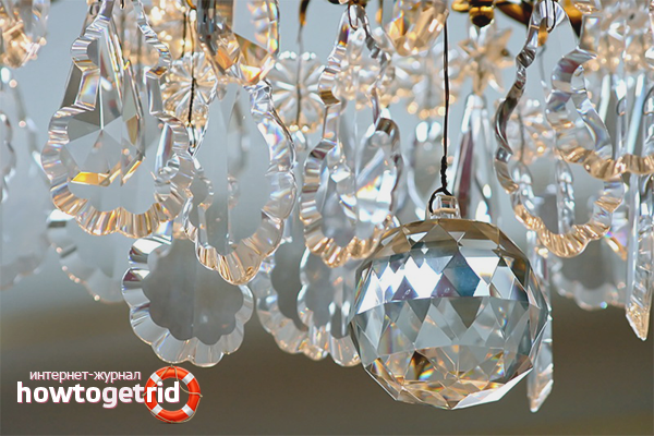 Practical recommendations for cleaning the chandelier