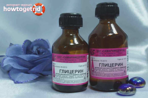 Glycerin to remove iodine stains