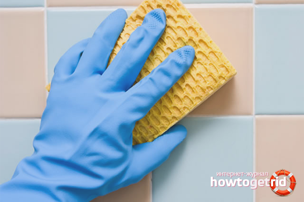 How to wash tiles after repair