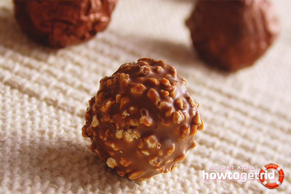 Candies with hazelnuts