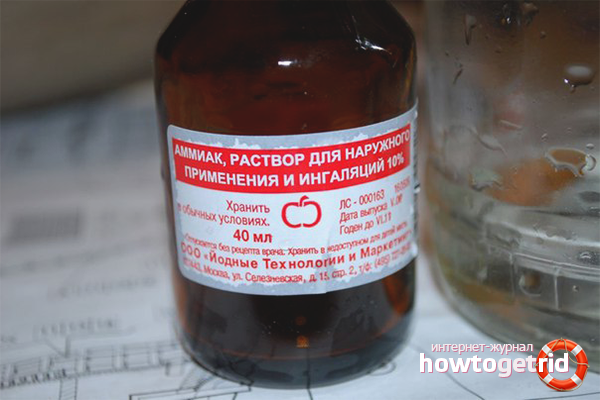 Ammonia from iodine stains