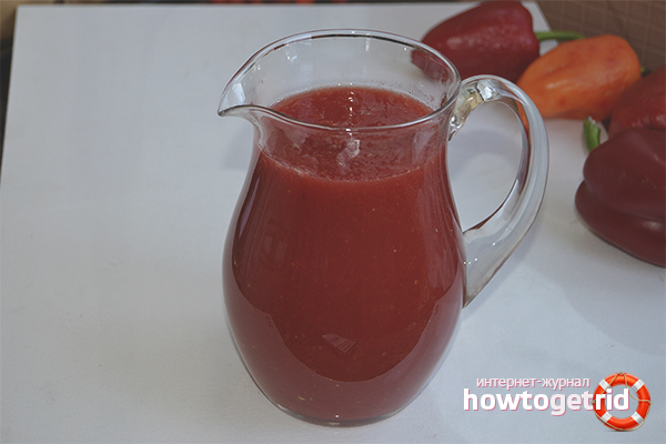 Tomato juice with bell pepper