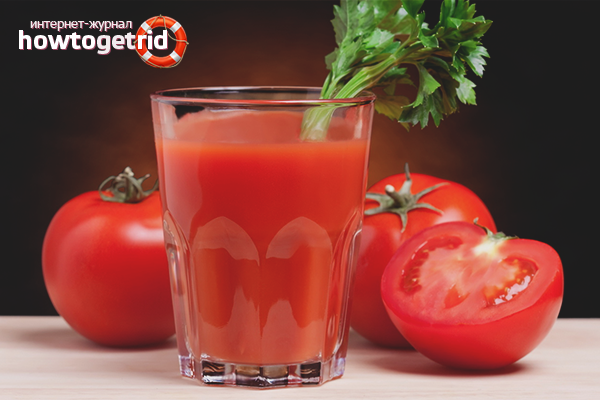 Tomato juice with celery