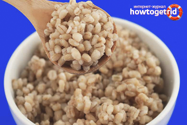 Cooking barley in a double boiler