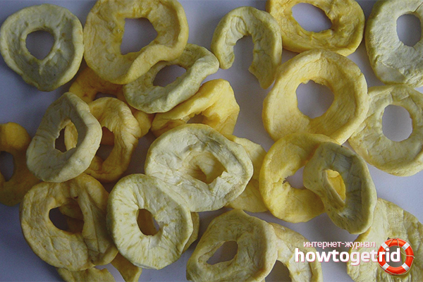 Naturally dried apples