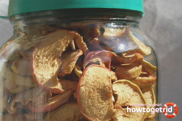 How to store dried apples