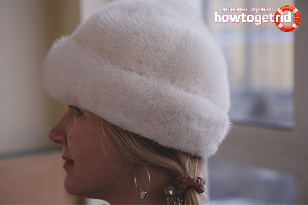 How to clean a white mink hat