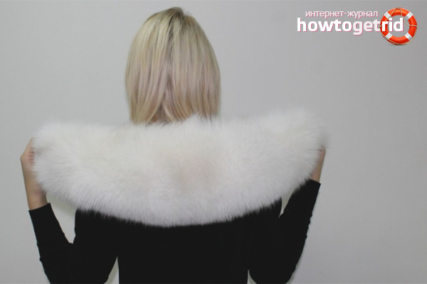 How to clean a white fur collar